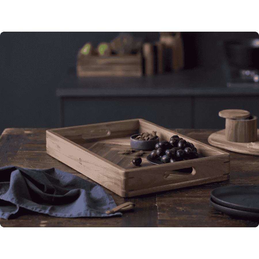 HOLM Serveringsbakke - Bakke Sildeben i Akacietræ